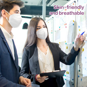 Miuphro KN95 mask white color suitable for everyday public use.