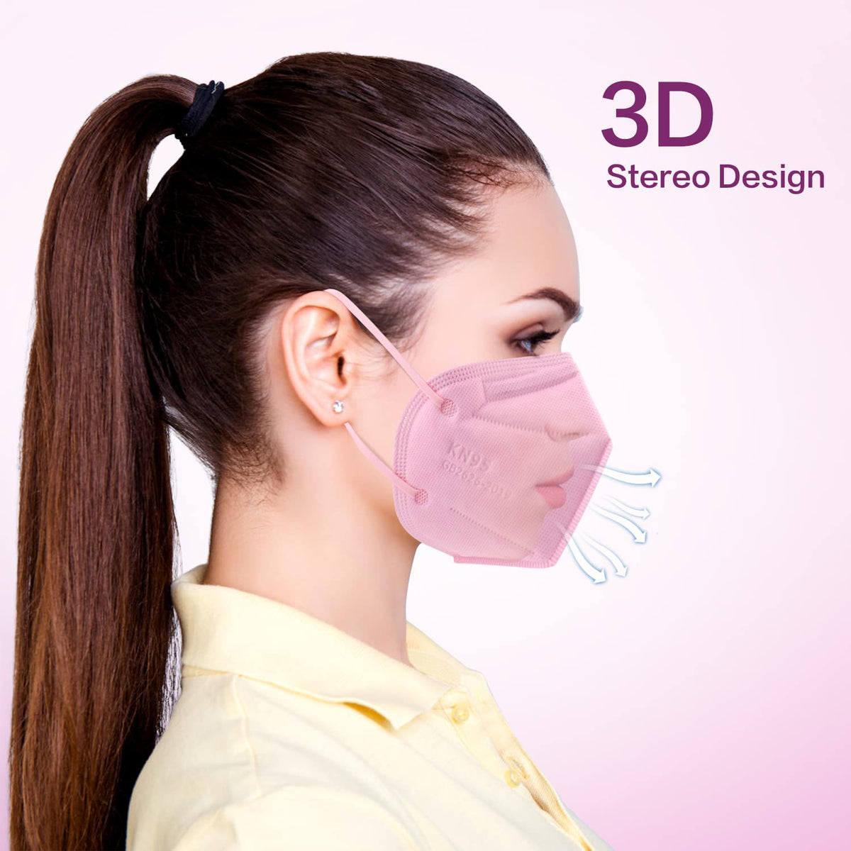 Integrated metal nose clip for secure fit