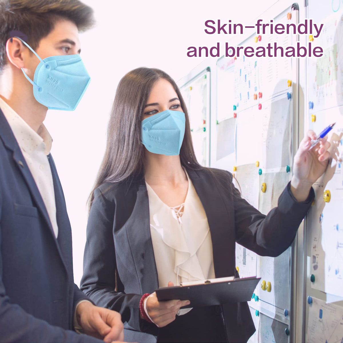 Miuphro KN95 multicolor mask tucked in a backpack for on-the-go protection.
