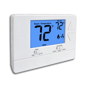 Miuputake non-programmable thermostat display with blue backlight for easy viewing