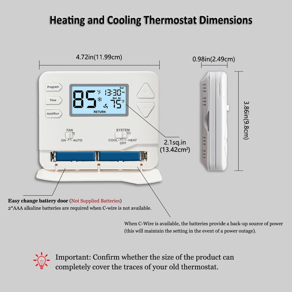 Miuputake thermostat 5/1/1 programming makes scheduling simple.