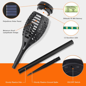 MIUSIKIT outdoor solar lights include a complete kit for easy setup.