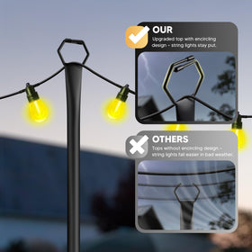 MIUVIBENI all weather metal poles resist rain and wind for year round use