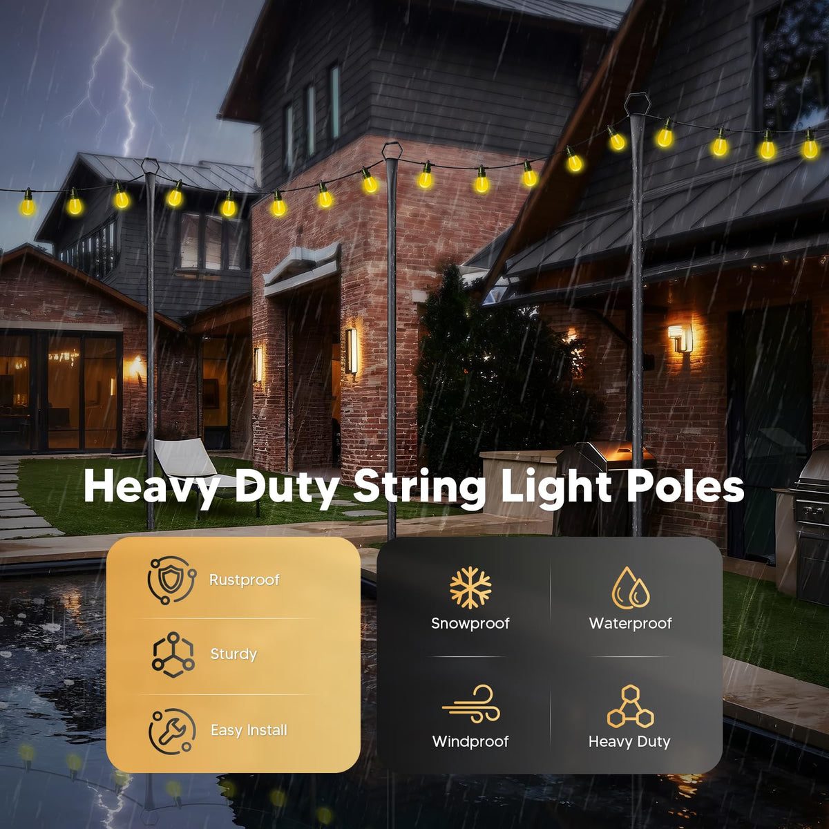 MIUVIBENI tool-free twist-to-lock setup for quick DIY outdoor lighting