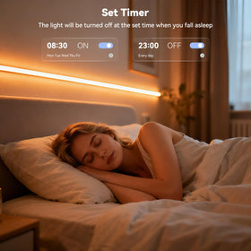 MIWISE RGB COB LED strip set to party color scenes.
