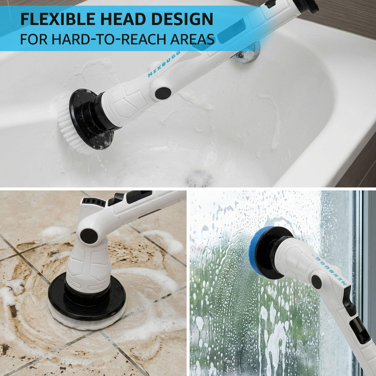High-reach cleaning helps you tackle ceilings and behind fixtures.