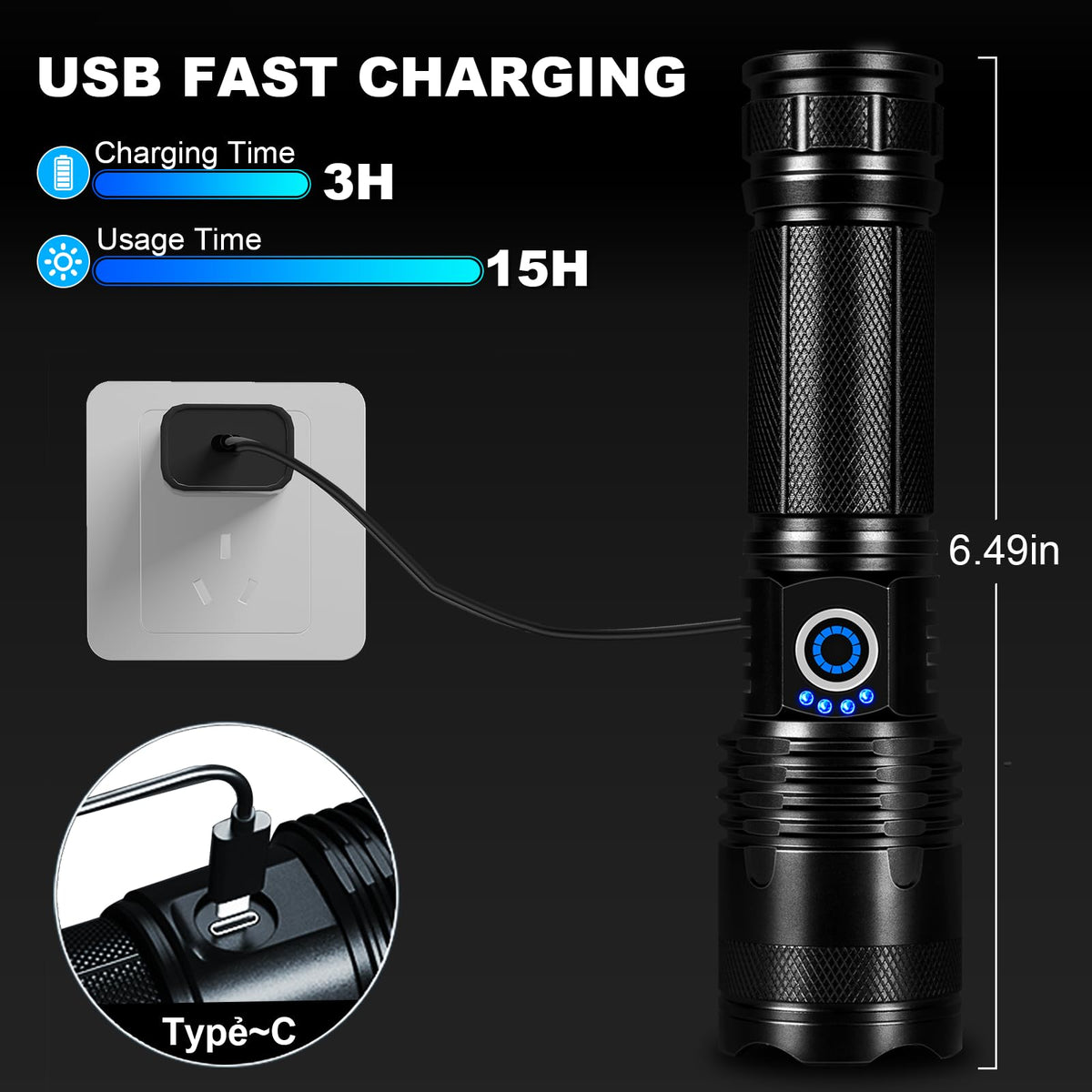 MIXILIN USB-C fast charging keeps power ready.