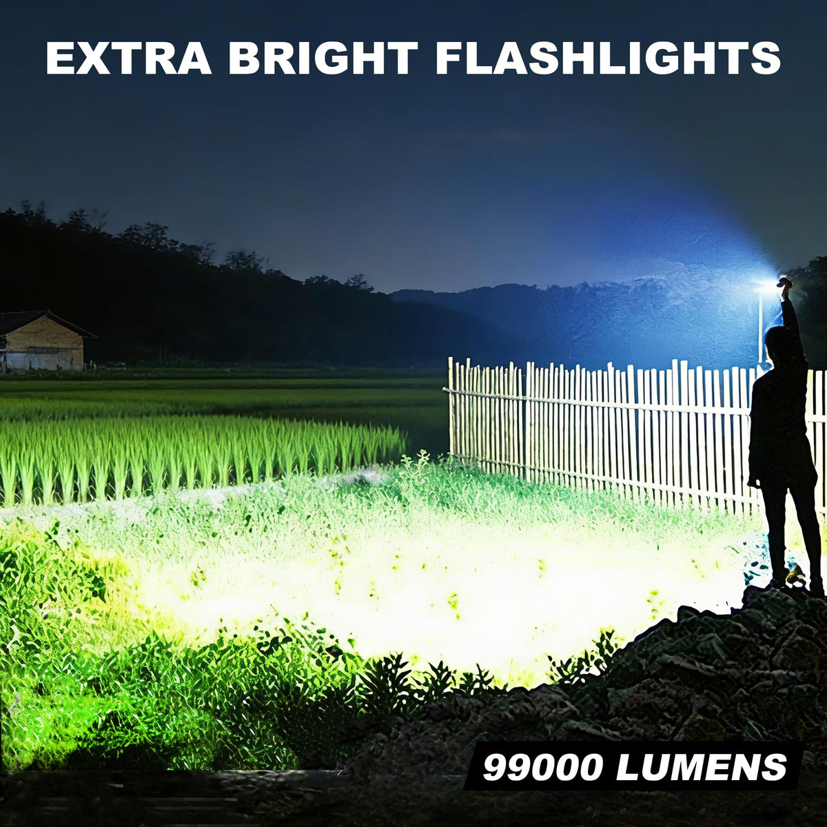 MIXILIN flashlight with zoom head for spot and flood visibility.