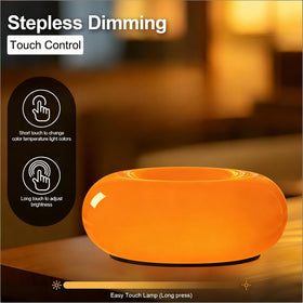 MIXL Orange Donut Lamp with convenient remote control for easy adjustments