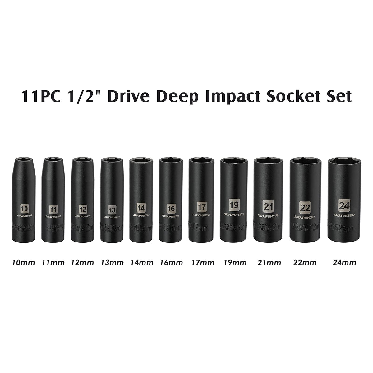 MIXPOWER 24mm deep impact socket for metric fasteners