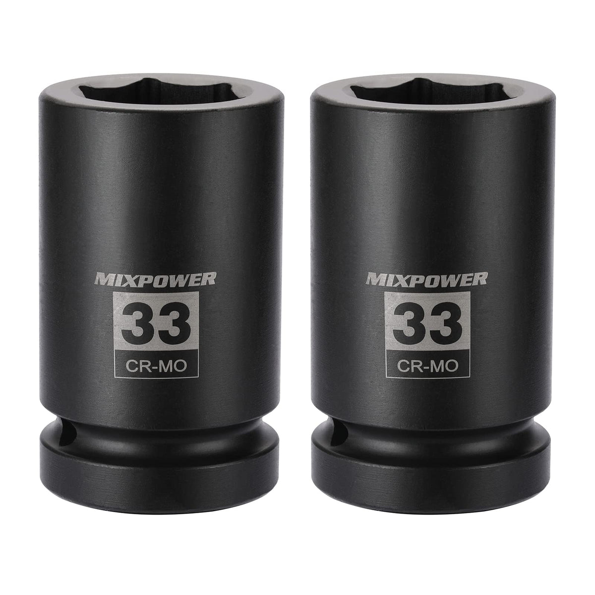 MixPower 2-piece socket in-use with an impact driver showing tough axle nut removal capability