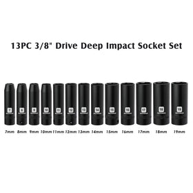 MIXPOWER six-point deep sockets provide solid grip for tough fasteners.