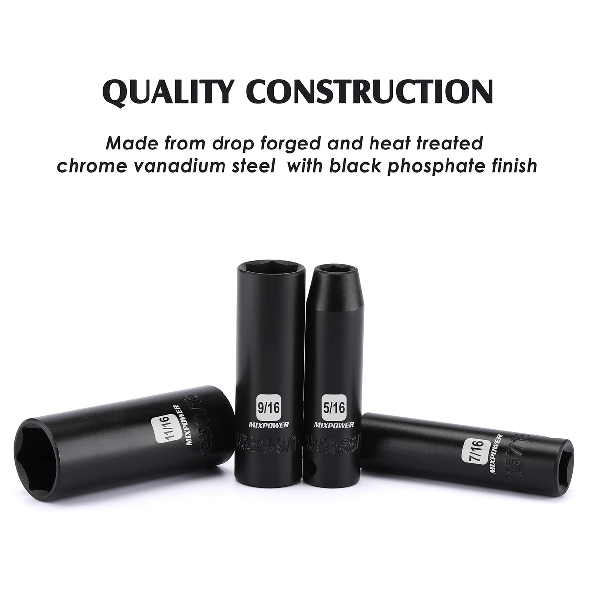 MIXPOWER radius-corner sockets reduce rounding on fasteners.