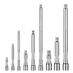 MIXPOWER 9-piece extension bar set with 4-inch reach for mid-reach fasteners.