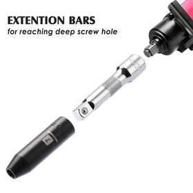 MIXPOWER 9-piece extension bar set with 10-inch length for extended reach.