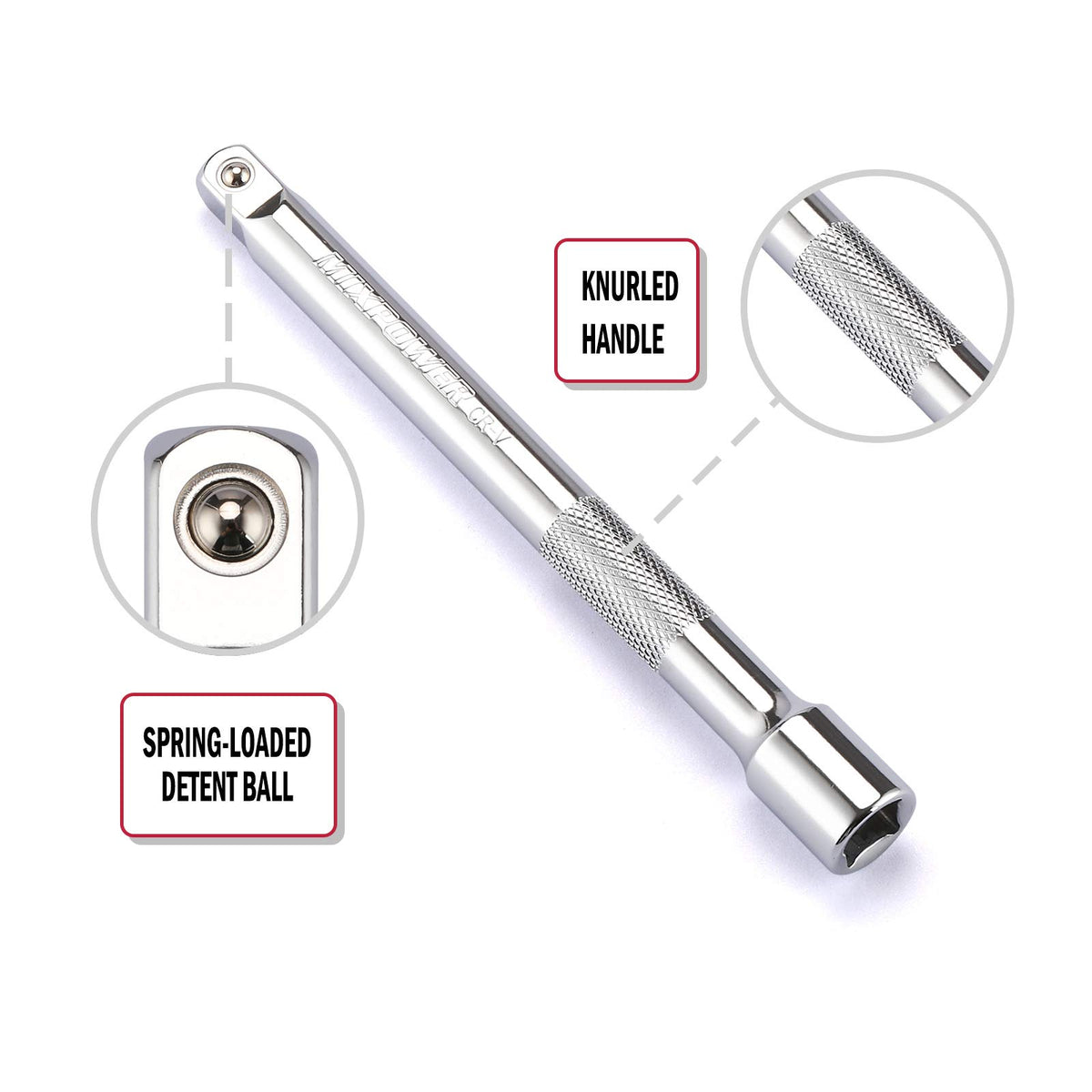 MIXPOWER 9-piece extension bar set with 3-inch length for 3/8 drive.