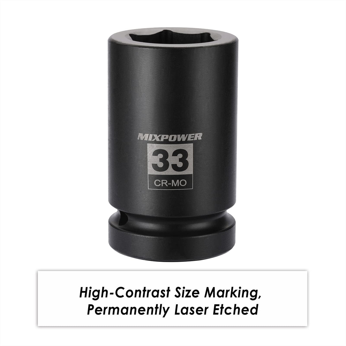 MixPower axle-nut socket in action illustrating impact-driver compatibility