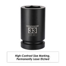 MixPower axle-nut socket in action illustrating impact-driver compatibility