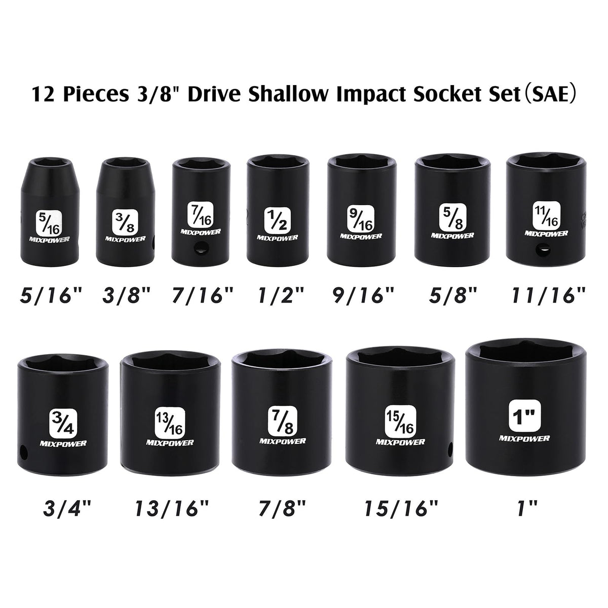 Mixpower CR-V drop-forged steel with black phosphate finish for lasting durability.