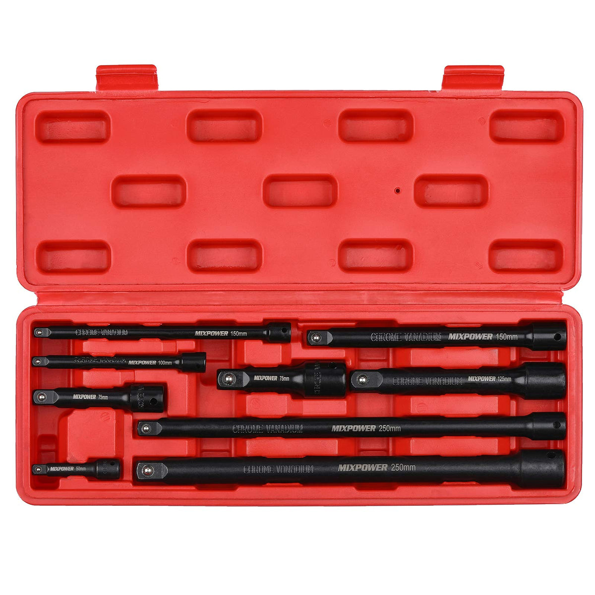 MIXPOWER quarter-inch 2-inch extension bar for 1/4-inch drive with secure detent
