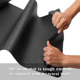 MIXPOWER foam mat provides cushioned protection for tools and surfaces.