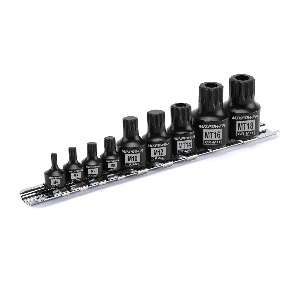 MIXPOWER low-profile triple-square socket set M4-M5 for high-torque applications