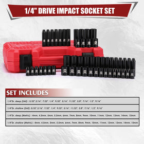 MIXPOWER metric deep sockets 4mm to 15mm shown for recessed fasteners.