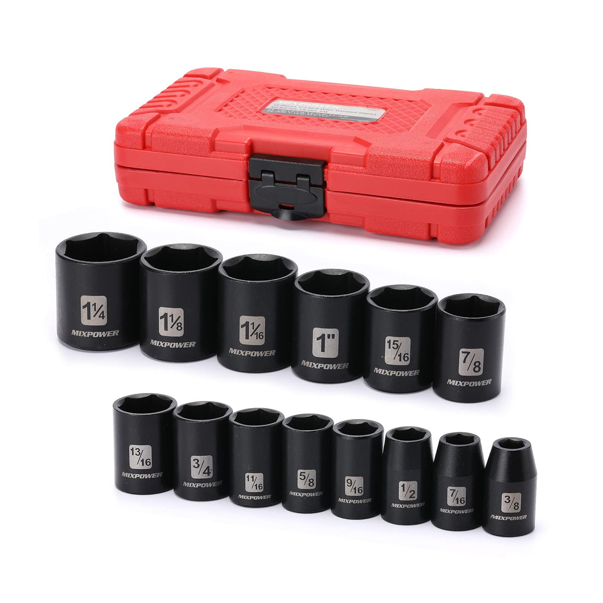 MIXPOWER radius-corner 6-point sockets reduce wear and increase torque efficiency.