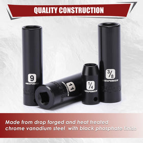 MIXPOWER SAE sockets with high-visibility laser markings.