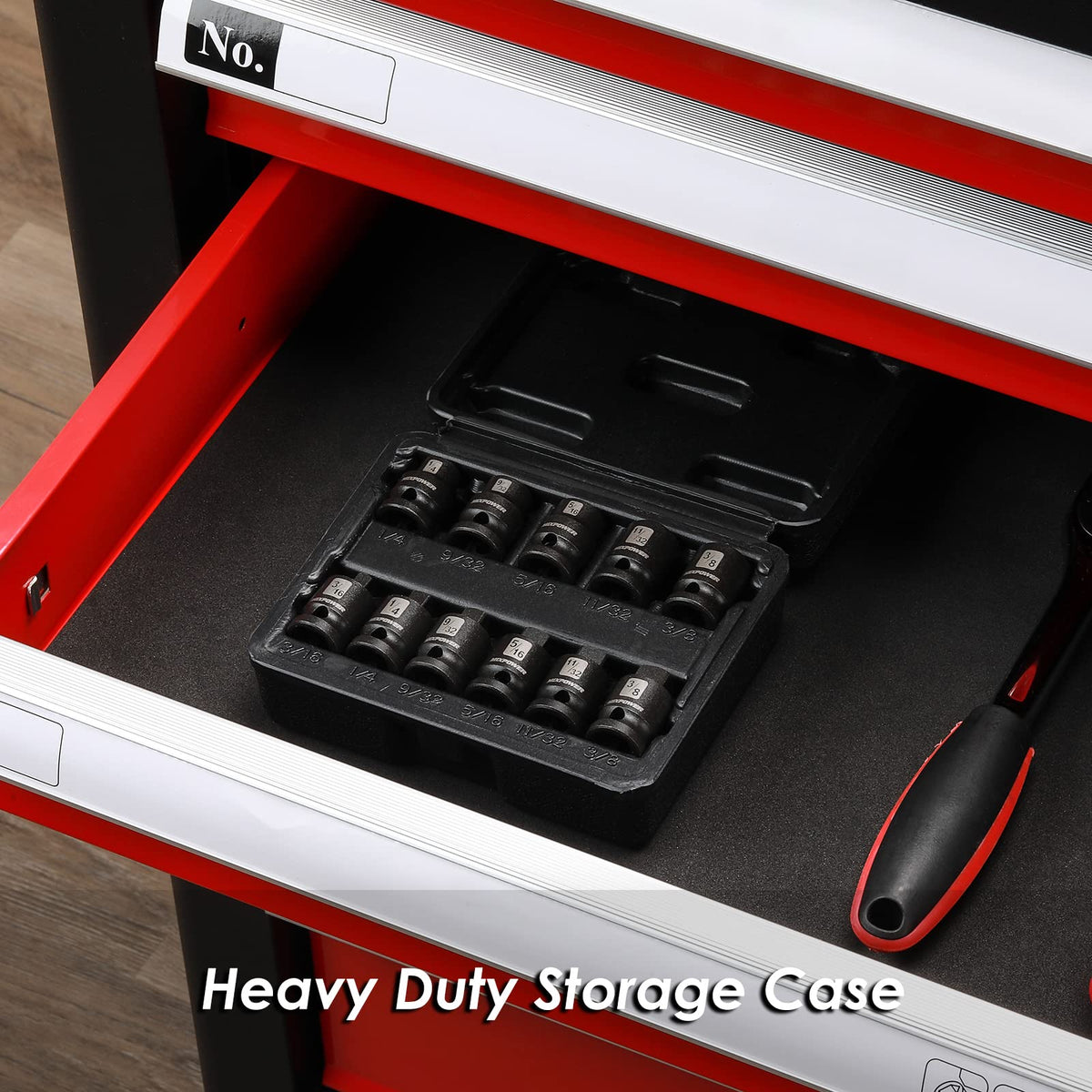 MIXPOWER includes mixed male and female sizes for flexible 3/8-inch drive use.