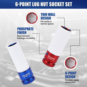 MixPOWER 19mm thin-walled socket guards bolt tops in tight spots