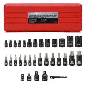 MIXPOWER torx bit socket set with T8–T70 bits for diverse fastening.