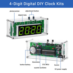 MiOYOOW clock board close-up shows solder joints and components
