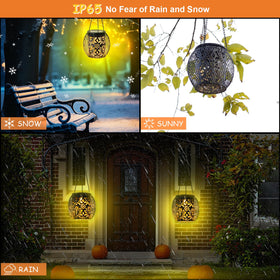 Mizmakp four pack garden lights ideal for porch and balcony decor.