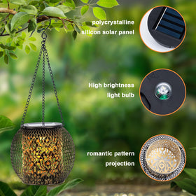 Mizmakp lotus-shadow-garden-lantern adds floral silhouettes and warmth.
