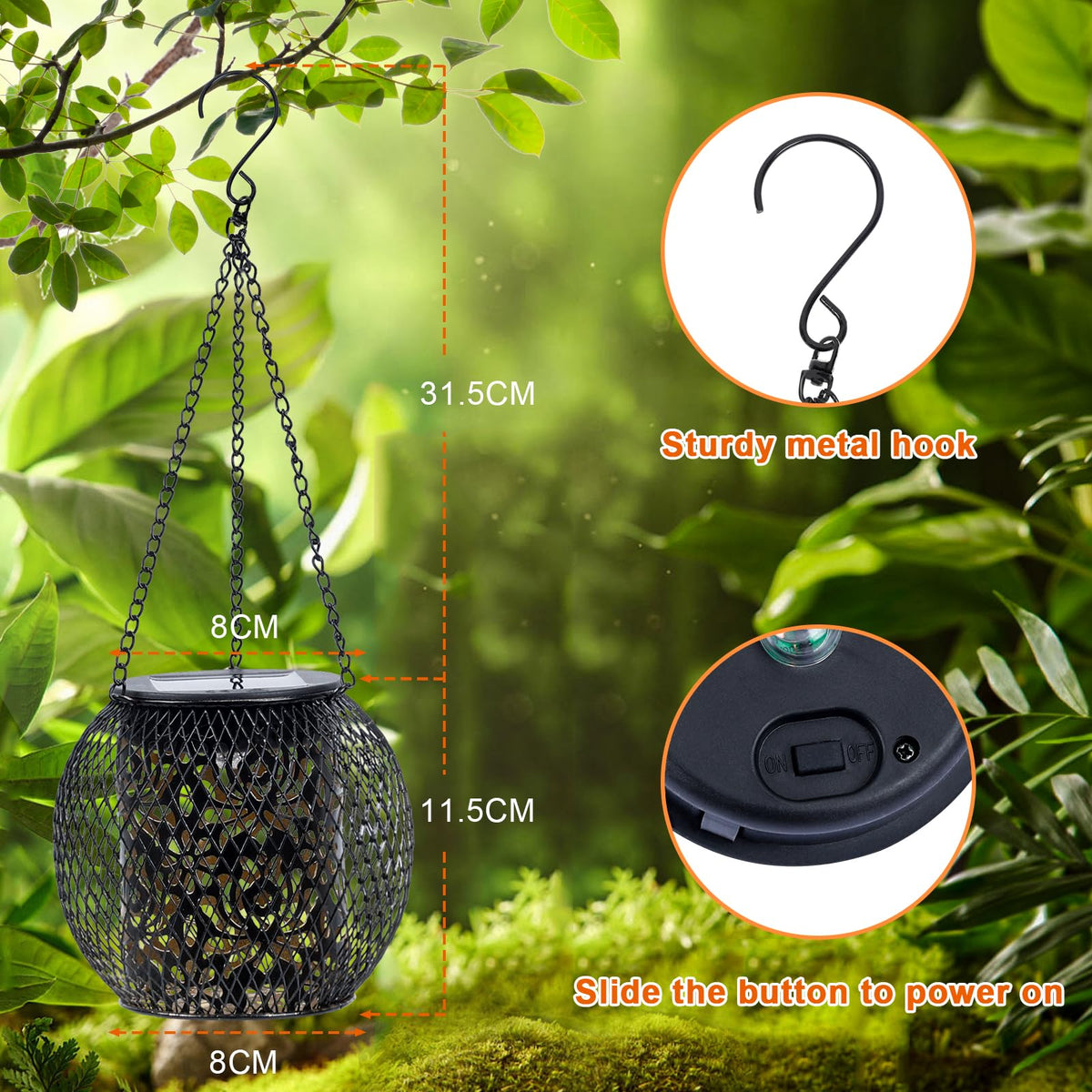 Mizmakp waterproof lanterns brighten yards for cozy evenings outdoors.