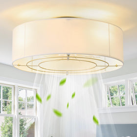 MizWacky low-profile ceiling fan with light for compact rooms and gentle airflow.