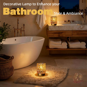 MJ Premier cordless lamp with timer provides safe lighting when outlets are scarce.