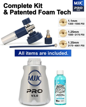 MJJC PRO V3.0 foam with MJJC FOAM boosts dense, clingy foam.