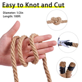 MKMJ jute rope crafting project with textured braid for crafts.