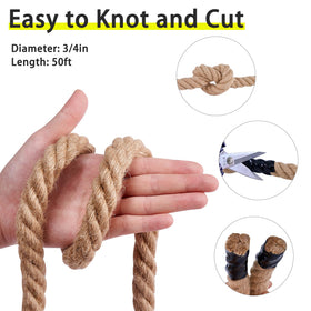 MKMJ jute rope nautical craft rope for DIY projects and rustic decor
