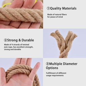 MKMJ jute rope tug of war rope with strong grip and tension