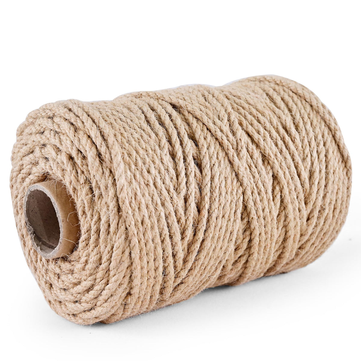 MKMJ 3-ply twisted jute close-up highlighting strength and secure knots.