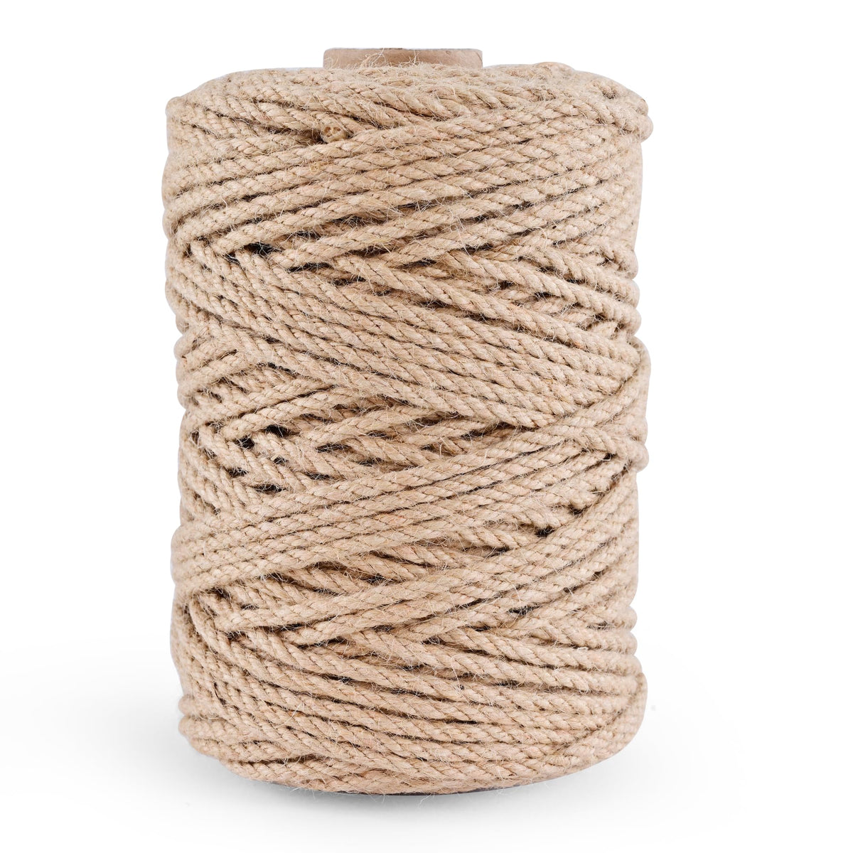 MKMJ natural jute twine 4mm roll shown on a tidy spool for easy handling.