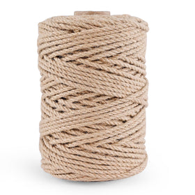 MKMJ natural jute twine 4mm roll shown on a tidy spool for easy handling.
