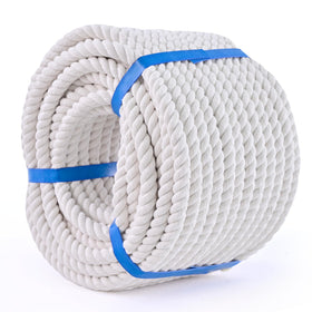 MKMJ white cotton rope 50ft ideal for crafts and outdoor use.