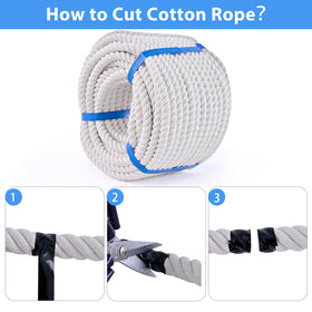 MKMJ white cotton rope perfect for crafts and DIY projects.