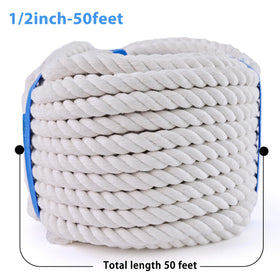 MKMJ white cotton rope as a pet toy and playful accessory.
