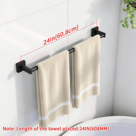 MKO towel bar wall-mount installation, hardware included for quick setup.