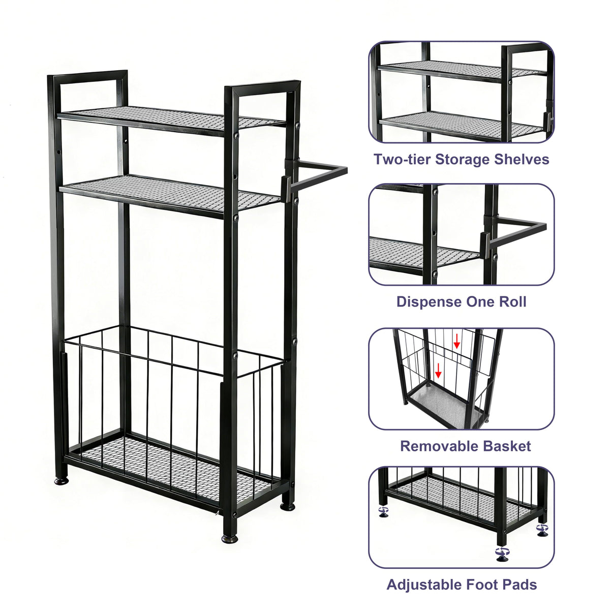 MKRBJ bottom basket with removable sides enables quick access.